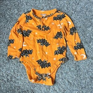 Old Navy Halloween Bat Print Orange Bodysuit